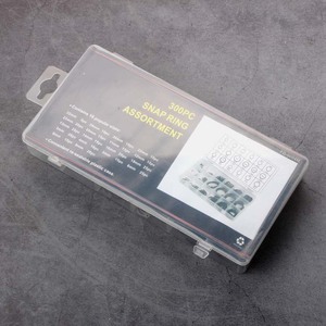 Snap Ring Assortment 300pc Metric C-Shape Carbon Steel Retaining Rings for Shaft Home Use Tool Kit - Product Image 1
