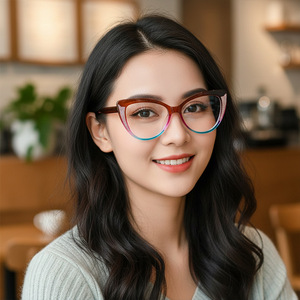Gafas al por Mayor <span class=keywords><strong>Baratas</strong></span>, Gafas de Moda Retro con Marco Degradado, Gafas de Ojo de Gato, Gafas de Diseño con Protección Contra la Luz Azul para Juegos de Computadora - Product Image 3