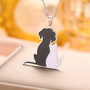 Collar de Gatos para Mujer, Colgante de Acero Inoxidable, Animal Gato, Mascota, Regalo de Joyería - Product Image 4