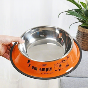 Ciotola per <span class=keywords><strong>Cani</strong></span> di Taglia Media/Grande in Acciaio Inox con Design Rotondo Due-in-Uno, Anello in Gomma sul Fondo Anti-Ribaltamento, Vendita Diretta dalla Fabbrica - Product Image 4