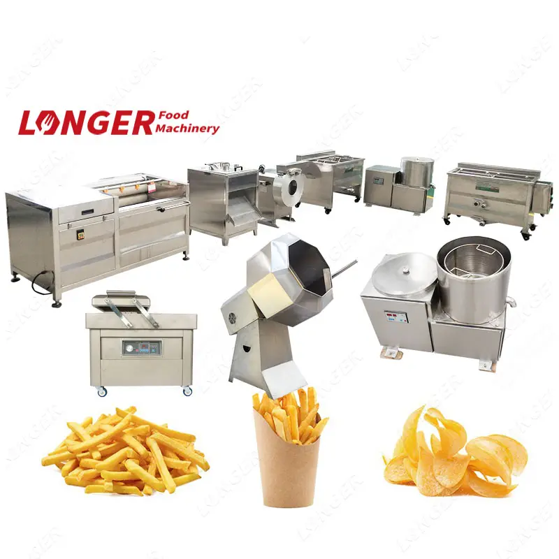 Preço de fábrica pequena escala fabricação de chips linha de produção de batatas fritas francesas fabricante