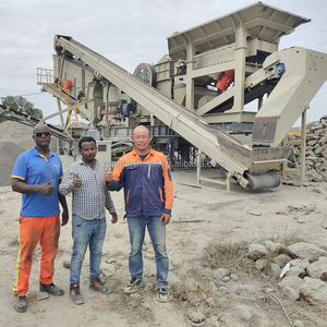 Máquina trituradora de mineral de hierro y oro portátil de bajo precio, trituradora de piedra de roca de grava de residuos de construcción de hormigón, planta trituradora móvil - Product Image 3