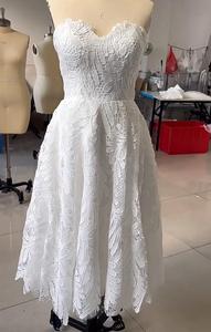 Abito <span class=keywords><strong>da</strong></span> <span class=keywords><strong>sposa</strong></span> corto senza spalline 2025, senza maniche, scollo a cuore, in pizzo, <span class=keywords><strong>mini</strong></span> abito <span class=keywords><strong>da</strong></span> <span class=keywords><strong>sposa</strong></span> corto - Product Image 4