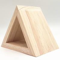 Serre-livres personnalisé en bois massif, support de livre triangulaire en bois pour table de chevet, marque-page en bois