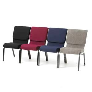 Sillas de Teatro Apilables con Respaldo Acolchado, Estructura Metálica y Tapicería de Tela, Modernas, Multicolores, Cómodas y Económicas para Iglesia, Venta al Por Mayor - Product Image 1