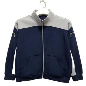 Deux tons personnalisés hommes sport en gros élégant uni coupe-vent imperméable extérieur Softshell veste avec fermeture éclair - Product Image 1