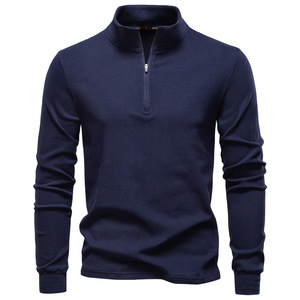 <span class=keywords><strong>Felpa</strong></span> da <span class=keywords><strong>uomo</strong></span> Plus Size a maniche lunghe con cappuccio semplice lavorata a maglia con colletto rialzato con <span class=keywords><strong>cerniera</strong></span> tinta unita produttori di abbigliamento - Product Image 6