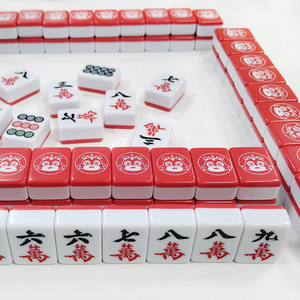 Mahjong Tiles Set 30 Pieces Melamine Custom Logo UV Printing For Home <b>Entertainment</b> Team Building Parties - Product Image 5