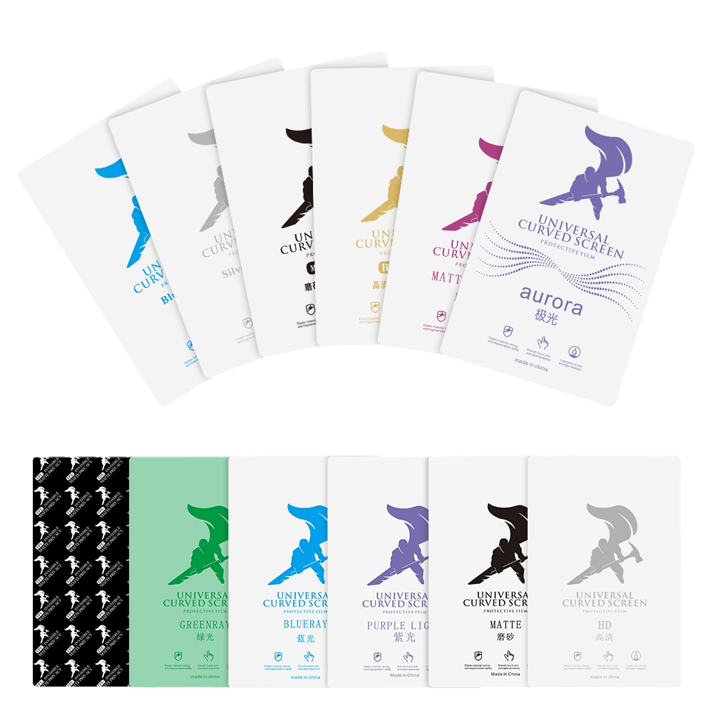 Защитная пленка для экрана с защитой от синего матового наногидрогеля, материал ТПУ, прозрачная, 3 типа, 12*18 см, для машины для резки