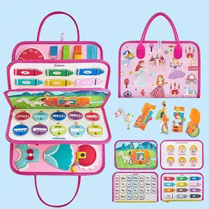 Montessori Preschool Toddler Felt Busy Board Sturdy Sensory Learning Flipchart Toy Early Education Baby Cloth Book