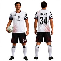 Uniformes de Fútbol Personalizados con Diseño Impreso por Transferencia de Calor, 100% Poliéster Ecológico, Mangas Cortas, Transpirables, al Mejor Precio al por Mayor
