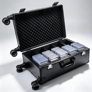 Scatola Porta Carte Gradate OEM da 22 Pollici con 5 Scomparti, <span class=keywords><strong>Custodia</strong></span> <span class=keywords><strong>Portatile</strong></span> per Carte Sportive con Ruote, Supporto ODM - Product Image 1