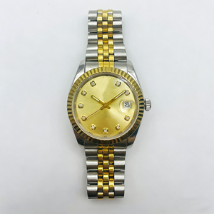 שעון יהלומים יוקרתי לשני המינים כתר מכני אוטומטי Para Hombre באיכות גבוהה 904L נירוסטה קריסטל ספיר עמיד למים - Product Image 2