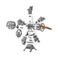 Modèle de moteur radial d'avion en alliage métallique haute simulation BETTER, ornement de bureau