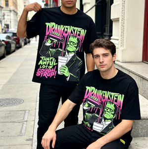 เสื้อยืดฮิปฮอปทรงบ็อกซี่สำหรับผู้ชาย สไตล์ Y2K คอกลม ผ้าฝ้าย 300 กรัม หนานุ่ม ใส่สบาย เหมาะกับหน้าร้อน สตรีทแวร์ ทรงโอเวอร์ไซส์ พิมพ์ลายสกรีน - Product Image 1