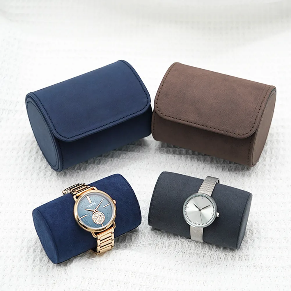 Messda Custom New Fashion Watch Box scatola cilindrica in pelle PU bracciale orologio custodia regalo Premium vendita calda