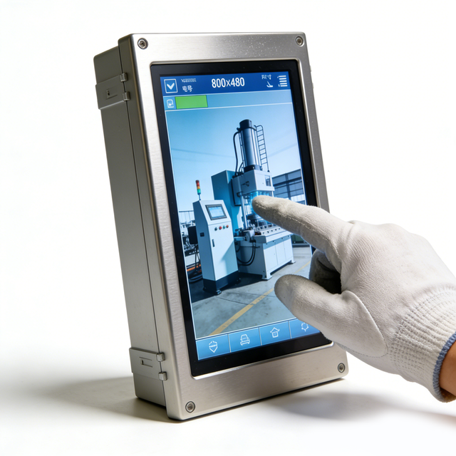 Custom Dwin Industrial HMI 5.7-Inch TFT LCD Module 4-Wire Resistive Touch 320x240/640x480 Resolution LVDS Interface 450 Nits 24V