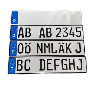 Placa de matrícula europea personalizada de aluminio HD para coche, placa decorativa en blanco para vista trasera. - Product Image 1