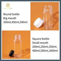 Fabricant de bouteilles en plastique PET jetables avec bouchon à vis et bouchon inviolable, bouteilles d'emballage transparentes pour l'eau, les jus et les boissons