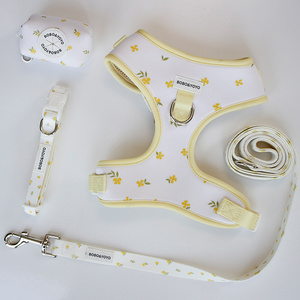 Fabricante de fábrica Suministros para mascotas Juego de arnés para perros Diseño de impresión personalizado Logo Neopreno Pet Cat <span class=keywords><strong>Dog</strong></span> Arnés Correa Collar Set - Product Image 1