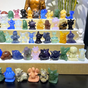 Hot Sales Rose Quartz <strong>Pokemon</strong> Carvings 3cm Figures <strong>Pokemon</strong> Amethyst Pocket Monsters Character Carving for Gifts - Product Image 2