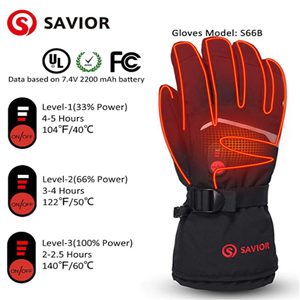 Guanti invernali riscaldati impermeabili di alta qualità invernali sport all'aria aperta Snowboard guanto da sci impermeabili guanti da sci - Product Image 2