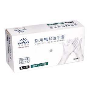 ถุงมือตรวจโรค Intco Medical Pe ขนาด L ไม่ผ่านการฆ่าเชื้อ สำหรับการแปรรูปอาหาร - Product Image 1