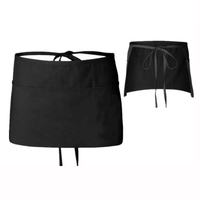 Apron Pelayan dengan Logo Kustom untuk Iklan, Apron Setengah Pinggang untuk Pelayan Komersial dengan Tali Ekstra Panjang untuk Pekerja Restoran