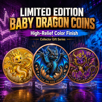 Pièce de monnaie en cuivre pur 999 de 1 oz, série Dragon qui brise la coquille, style graffiti, colorée, en relief 3D, édition UV, pièce de monnaie de collection en cuivre