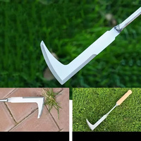 Arrancador de Malezas de Jardín, Acero Inoxidable, Mango de Madera, Herramienta Manual para Jardinería, para Desherbar y Trabajar el Suelo en Exteriores