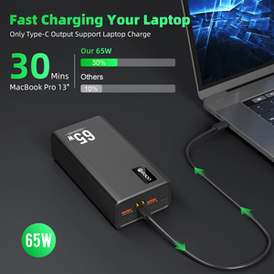 Banque d'Alimentation Oraimo <span class=keywords><strong>65</strong></span> Watts Recharge Rapide 50000mAh 30000mAh, Chargeur Portable QC PD 65W pour Téléphone Mobile et Ordinateur Portable - Product Image 2