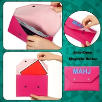 Pochette magnétique pour Mahjong, sac de rangement portable pour les tuiles et les dés de Mahjong américain, accessoires de jeu de Mahjong de voyage
