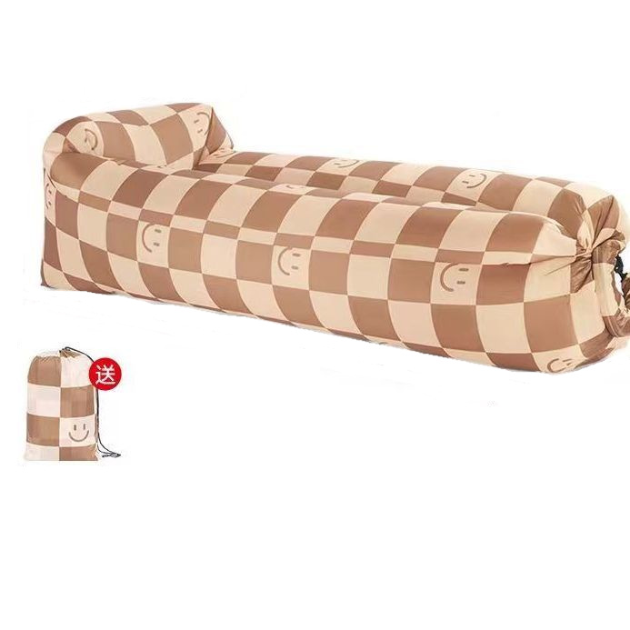 Brown smiley face pillow