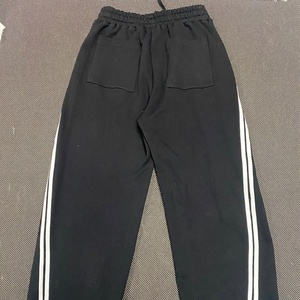 Men's Custom Embroidered French Terry Jogger <b>Pants</b> 100% Cotton Stripe Sweatpants Mid Waist Washable Eco-Friendly Quick Dry - Product Image 3