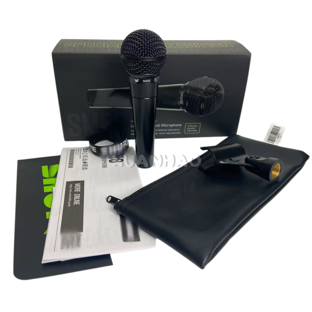 BLACK Wired Cardioid Pattern Dynamic Microphone Professional Stage Vocal Microphone