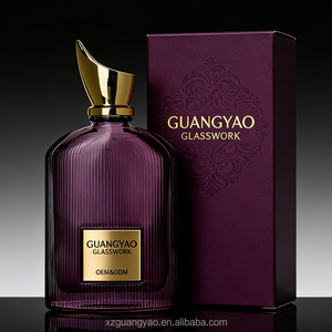 Flacon <span class=keywords><strong>de</strong></span> parfum vide <span class=keywords><strong>de</strong></span> qualité supérieure 100 ml, flacon <span class=keywords><strong>de</strong></span> parfum <span class=keywords><strong>de</strong></span> luxe, couleurs personnalisées et étiquettes métalliques avec boîte d'emballage - Product Image 1