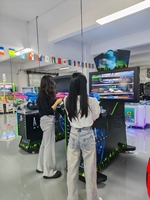 Simulateur de tir à monnayeur 42 pouces pour 2 joueurs, machine de jeu de tir en plastique avec garantie 1 an pour centres de jeux intérieurs