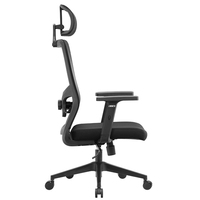 Fauteuil de Bureau Commercial de Haute Qualité Confortable avec Accoudoirs Relevables Appuie-tête Réglable, Massage et Roulettes en Nylon