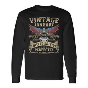 Camiseta vintage de manga larga para hombre de enero de 1990, edición limitada, perfectamente hecha en EE. UU., calidad - Product Image 1
