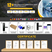 Cerradura Inteligente para Puerta con Huella Digital TTLock Tuya, Aleación de Aluminio, Control por Aplicación, Desbloqueo con Teclado y Contraseña, Tarjeta IC con Huella Digital, OEM