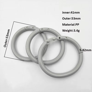 Toptan 2025 sıcak satış yan yayın toka üretici toka iç 41*53MMPP kilitlenebilir plastik yapış yüzükler - Product Image 2