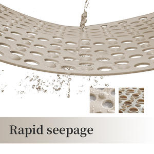 Tapis de bain antidérapant rectangulaire, couleur unie, design minimaliste, pour salle de bain, douche, sol, imperméable, antidérapant - Product Image 4