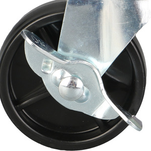 Wolverhampton 3 Inch Screw Type Side Brake Swivel Caster Zinc Plated Industrial Furniture Wheel - Product Image 3