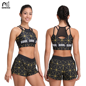 Wholesale Cheerleading Training Apparel With 4-Way Stretch Material And Quick Dry Technology For Intense Workouts