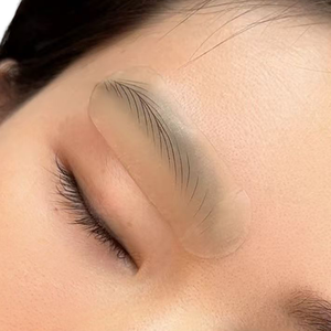 Autocollant de formation pour sourcils pré-imprimé et imperméable, logo personnalisé, accessoire de pochoir de pratique pour tatouage de sourcils PMU - Product Image 1