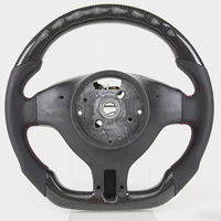 Volant personnalisé en cuir et fibre de carbone à 3 branches avec éclairage LED de changement de vitesse, couleur et couleur de surpiqûres personnalisées pour E46 M3 E63