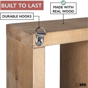 Kệ Gỗ Knick Knack Kệ Treo Tường Hoặc Trang Trại Tự Do Hiển Thị Trang Trí Cho Tinh Dầu Pha Lê, Đá, Đồ Trang Sức, Curios & - Product Image 5