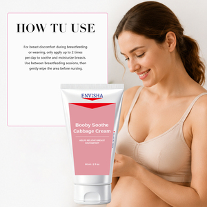 Crème de chou biologique naturelle apaisante pour les seins, avec logo personnalisé, pour les mamans qui allaitent, soulage les seins enflés et douloureux. - Product Image 4