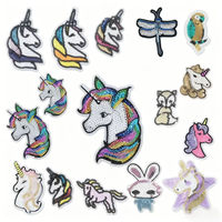 Patchs personnalisés - Patchs licorne thermocollants en gros, broderies thermocollantes pour chapeaux, chaussures, sacs, vêtements