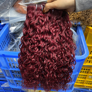 Lot de mèches de cheveux humains 100% vierges cambodgiens, cuticules alignées, double tirage, boucles Pixie, double trame - Product Image 1